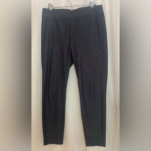 Talbots Essex Ankle Black Pants Stretch Pull-On Faux Pockets Size 6